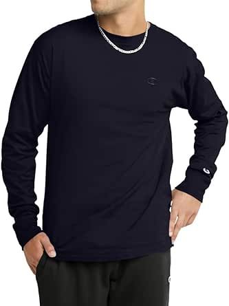 Champion, Classic and Comfortable Tee, Long-Sleeve T-Shirt for Men (Reg. or Big & Tall), Black, Small