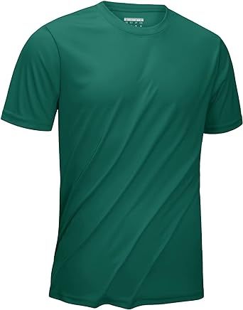 KEFITEVD Men's Short Sleeve UPF 50+ Sun Protection Shirts Quick Dry Rashguard Swim Shirt SPF Workout Fishing Athletic T-Shirt