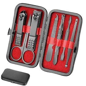 Manicure Set Personal Care Nail Clipper Kit Manicure 8 In 1 Professional Pedicure Set Mens Accessories Personal Care Set Grooming Kit Gift for Men Husband Boyfriend Parent