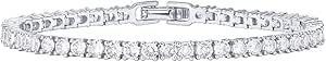 PAVOI 14K Gold Plated 3mm Cubic Zirconia Classic Tennis Bracelet | Gold Bracelets for Women | Size 6.5-7.5 Inch