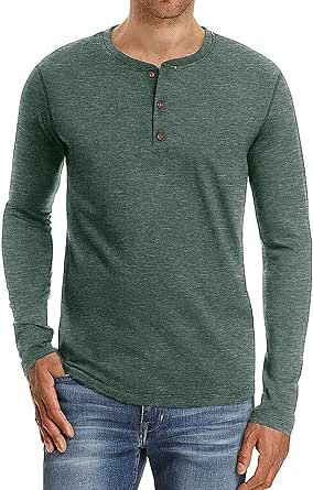 Sailwind Mens Henley Short/Long Sleeve T-Shirt Cotton Casual Shirt