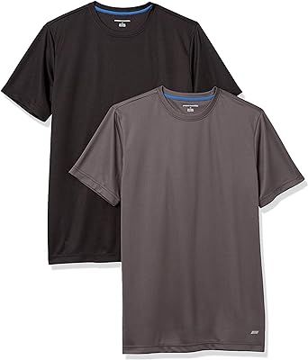 Amazon Essentials Men's Active Performance Tech T-Shirt (Available in Big & Tall), Pack of 2