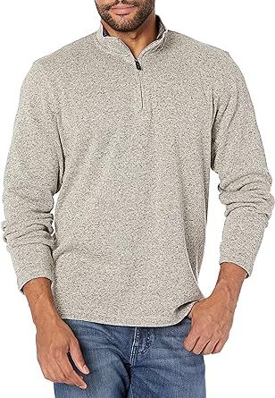 Wrangler Authentics Men's Long Sleeve Fleece Quarter-Zip