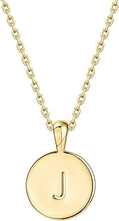 PAVOI 14K Rose Gold Plated Letter Necklace for Women | Gold Initial Necklace for Girls
