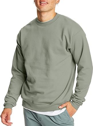 Hanes Men's Ecosmart Fleece Sweatshirt, Cotton-blend Pullover, Crewneck Sweatshirt for Men, 1 Or 2 Pack Available